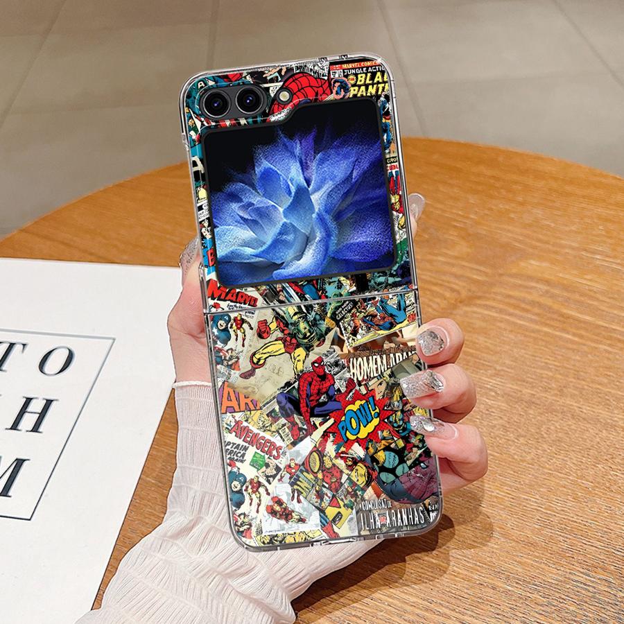 

Hard Phone Cover Case for Samsung Galaxy ZFlip7 ZFlip3 ZFlip5 Z Flip 7 6 5 4 3 ZFlip4 ZFlip6 Various Marvel Logos Galaxy Z Flip6