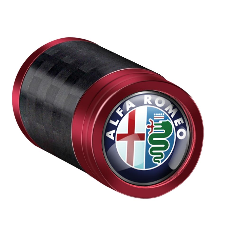 DCQFJ1 For Alfa Romeo 4Pcs Aluminum Alloy Car Tire Valve Cap Auto Wheel Accessories For Alfa Romeo Giulietta Giulia GT Mito Brera F1 St