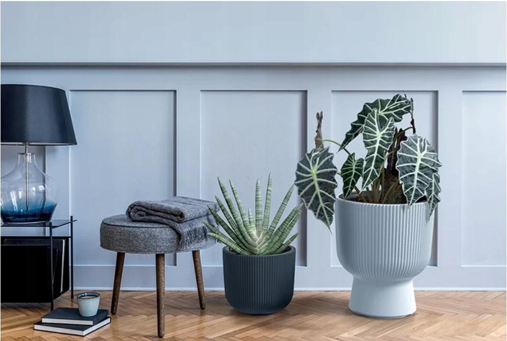 Milly White Plastic Flowerpot with Insert 36.5x30 Cm