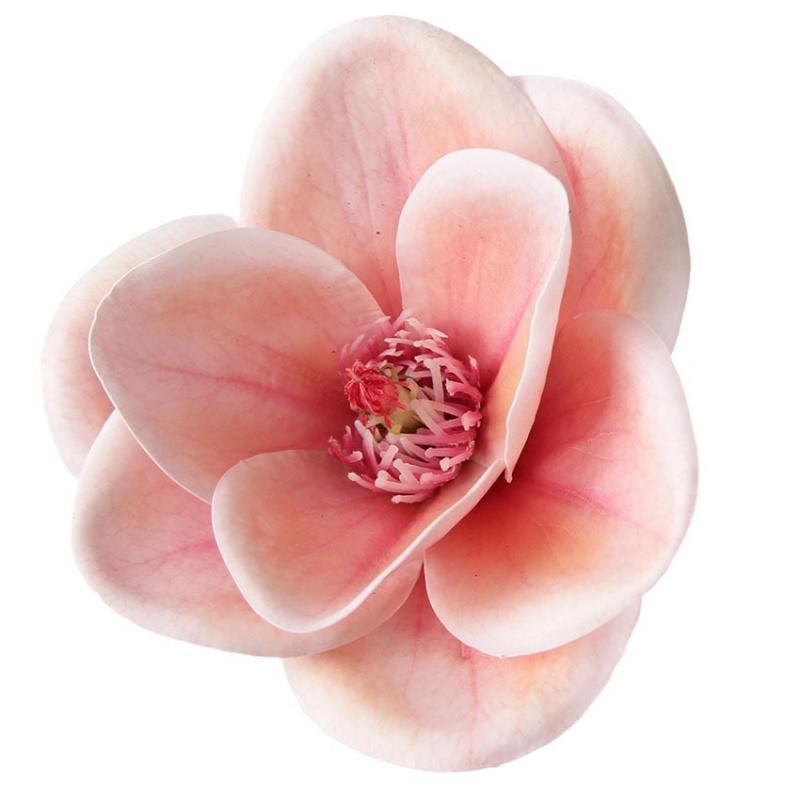 4pcs Artificial Magnolia Flower Branch 3 Heads Real Touch Latex Large Magnolia for Edding Centerpieces Hme Floor Floral Decor
