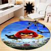 Angry Birds Printed Round Rug Carpet Chair Rug Area Rug Entryway Doormats,for Office Chair Living Room Bedroom Kitchen Room.