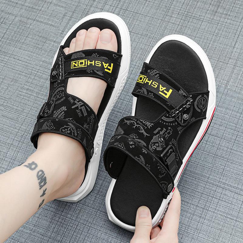 Fashion CYYTL Mens Slippers Casual Summer Shoes Beach Sandals Outdoor Slides Leather Walking Comfort Designer Fashion Lightweight Luxury