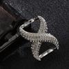 X Shape Fastener Silk Scarf  Buckle Scarves Fashion Accessories Shawl Ring Clip Jewelry Brooch Pins