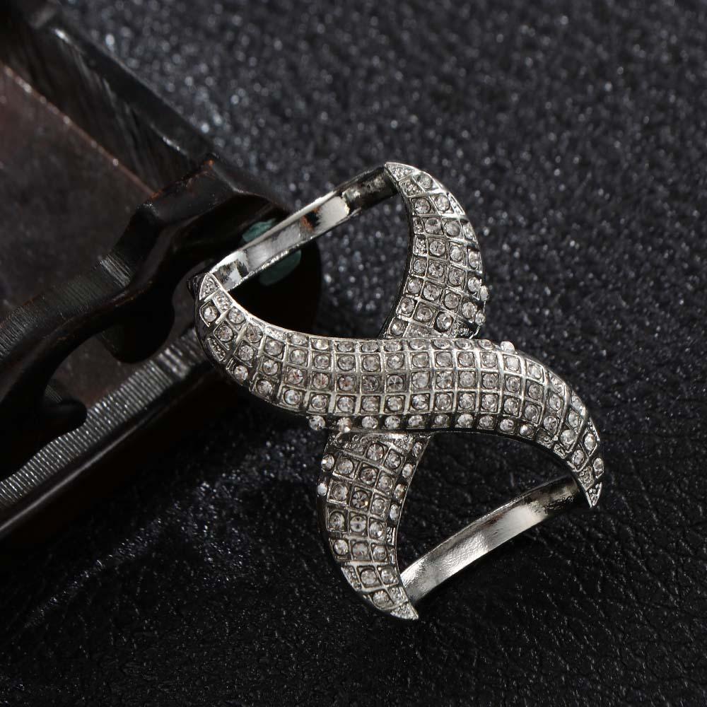X Shape Fastener Silk Scarf  Buckle Scarves Fashion Accessories Shawl Ring Clip Jewelry Brooch Pins