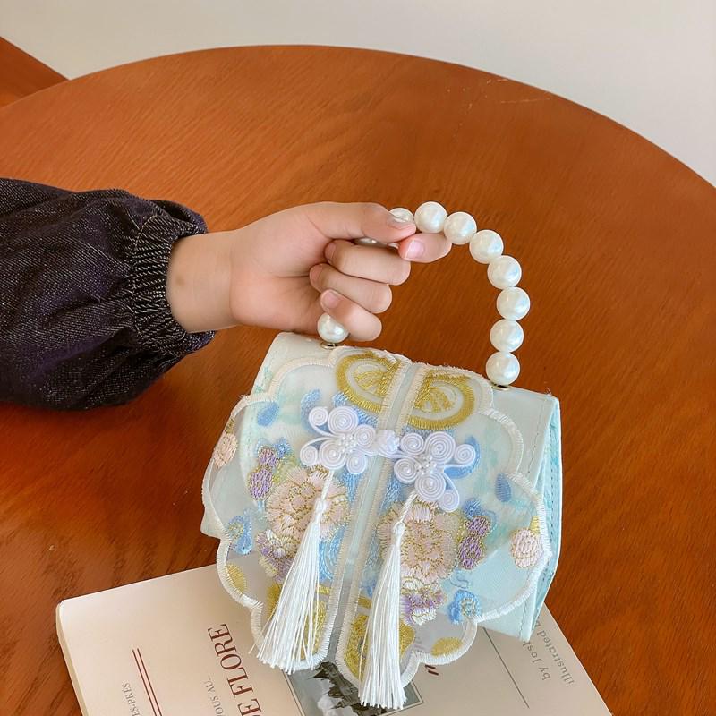 Sweet & Stylish Pearl Handbag for Girls – Cute Ancient Style Coin Purse & Crossbody Bag