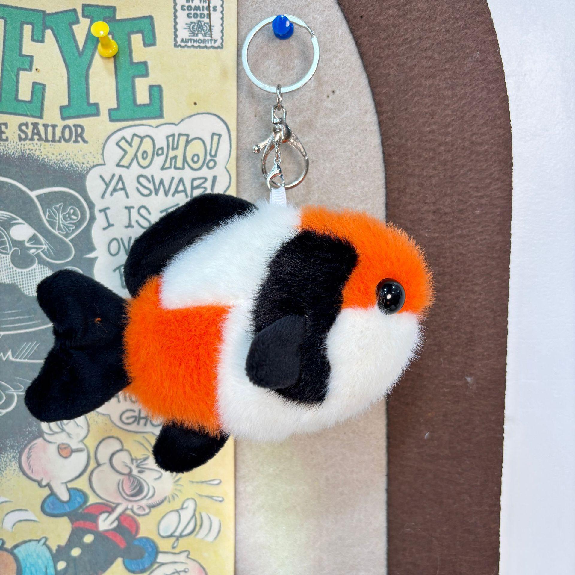 Милый Плюшевый Брелок-Подвеска Рыбка Кои - Идеальный Подарок для Пары или Украшение для Рюкзака Девушки 5.5 cm