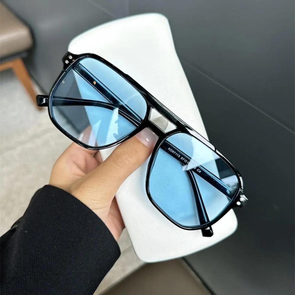 Retro Pilot Sunglasses Uv400 Shade Men Women Driving Glasses Square Fashion Hip Pop Punk Style Outdoor Sports Aviator Eyewear