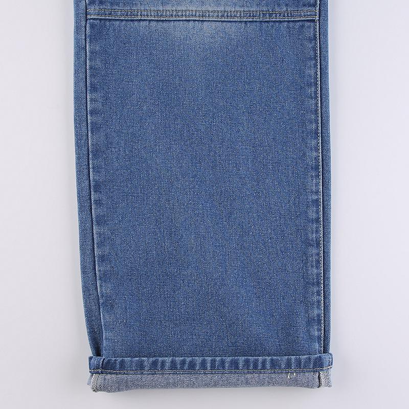 Vintage Harajuku Gedruckt Gerade Bein Jeans Frauen Koreanische Kausalen Streetwear Niedrige Taille Baggy Jeans Blau Oversize Damen Mode Jeans