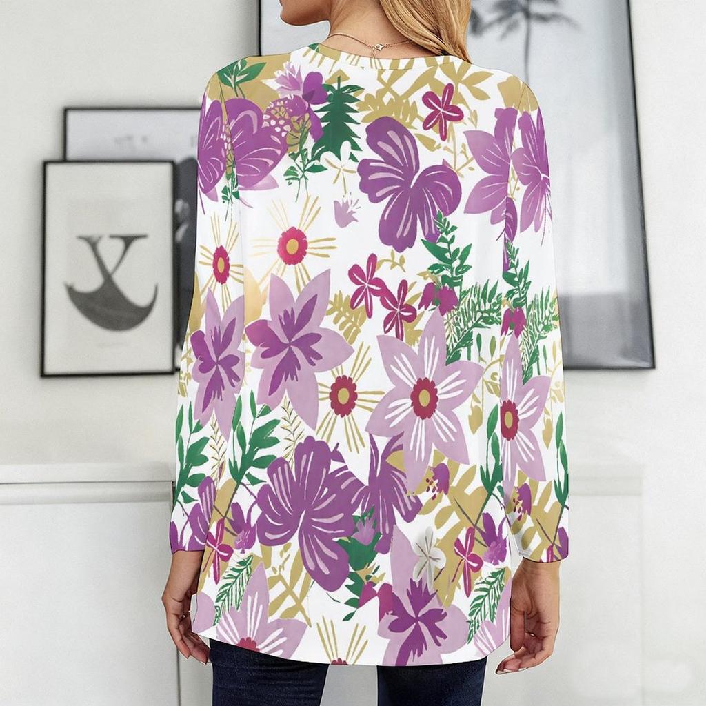 Plus Size Women Crew Neck Long Sleeve T Shirt Soft Loose Tops For Daily Home And Outdoor Activities