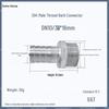 1" Hexagonal Barb Connector, 304 Stainless Steel for Water Pipe Hose, 316 Male Thread Plug