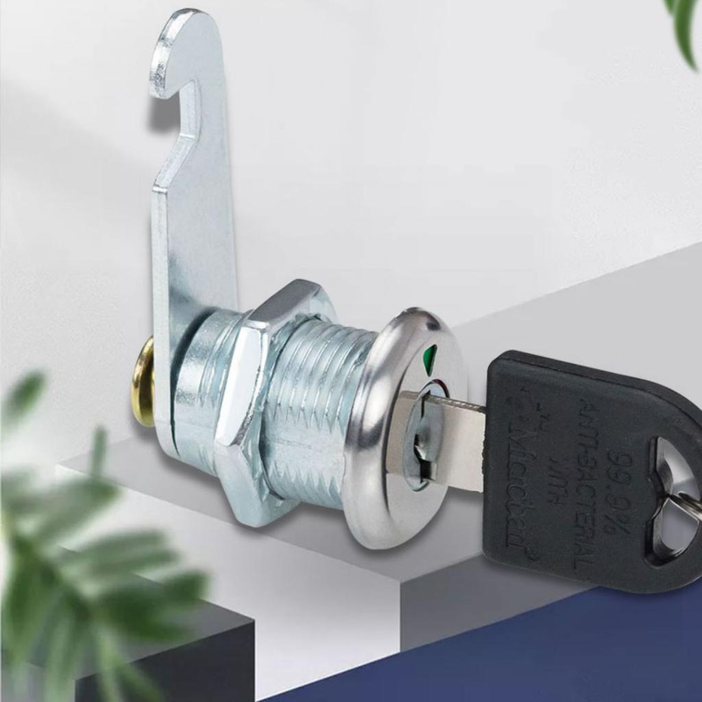 2set Furniture Cams Lock with Key Replacement Drawer Lock Cabinet Cupboard Desk Hasp Latches for Letterbox Drawer