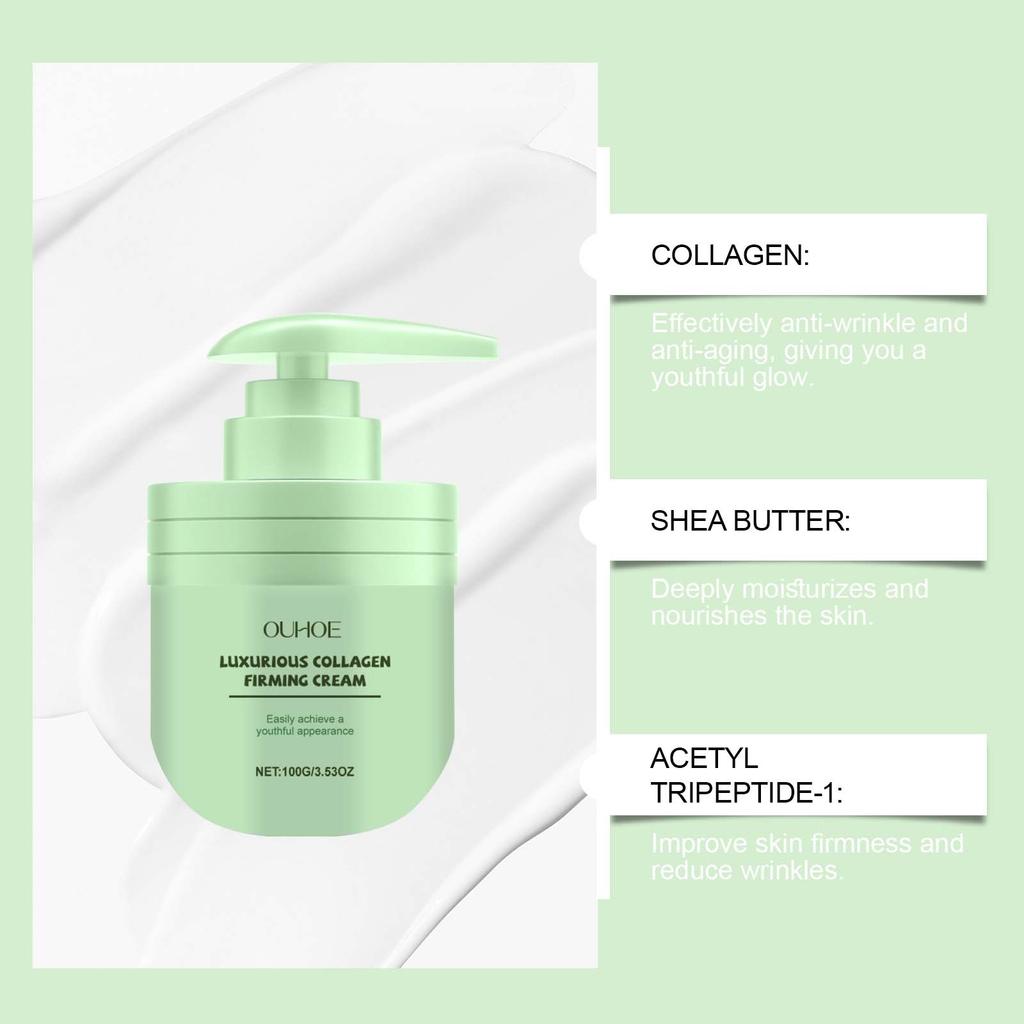OUHOE Nawilżacz kolagenowy, codzienna pielęgnacja skóry, odżywczy, nawilżający, ujędrniający, nawilżający, do masażu, balsam do ciała, zmniejsza drobne linie