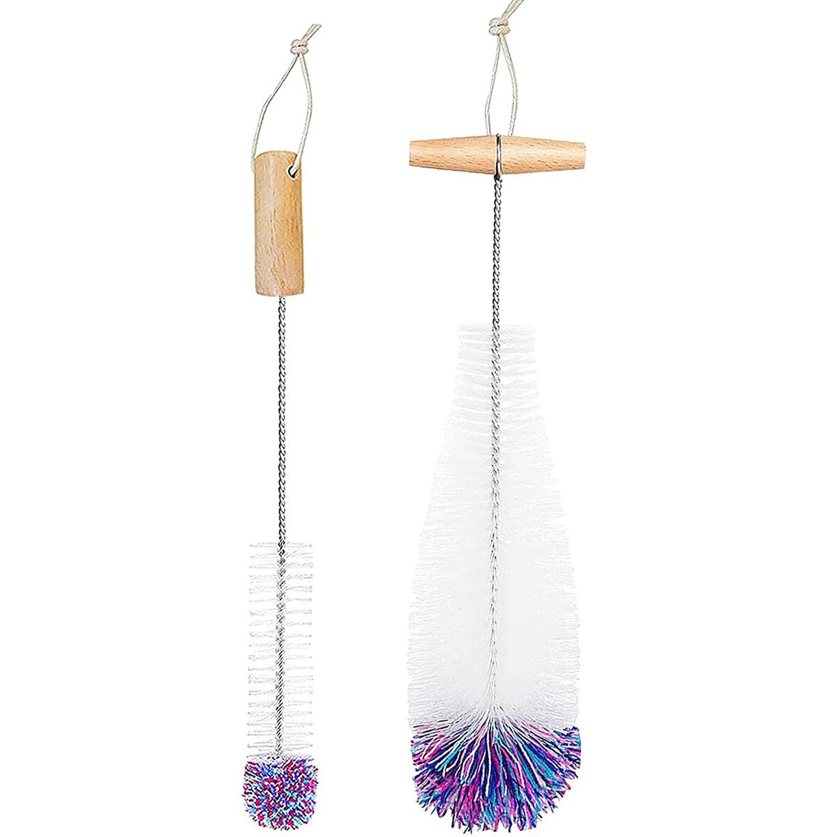 

2 шт., щетка для бутылочек, нежная щетка для чистки бутылочек без царапин, набор для глубокой очистки с длинной ручкой для стеклянной бутылочки, детская бутылочка для воды, бутылка для воды