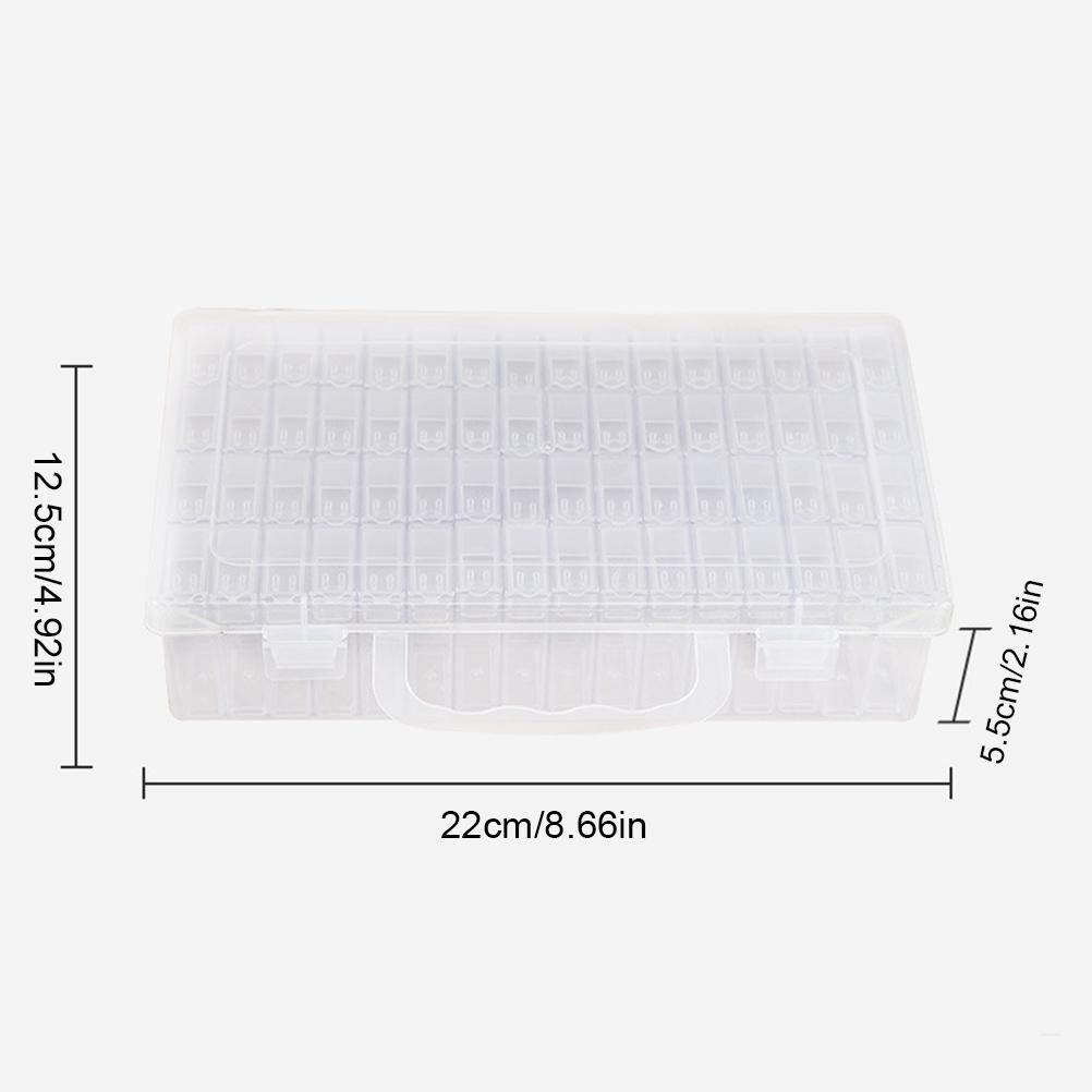 64 Fack Målarbox Nagellackstillbehör Organizerfodral Multifunktionellt Bärbart Nagellackskärl