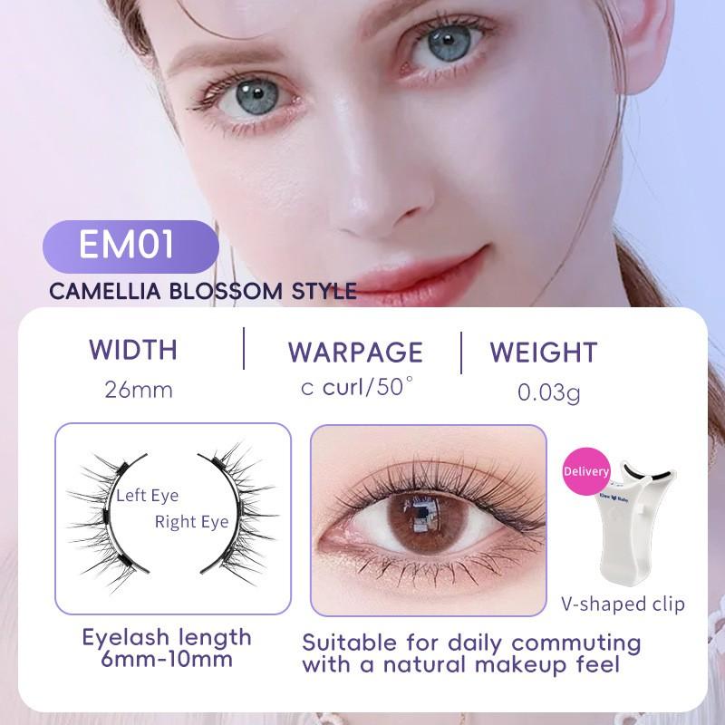 Magnetic False Eyelashes Natural Look With Clips Reusable Long-Lasting Makeup Enhancement Daily Wear