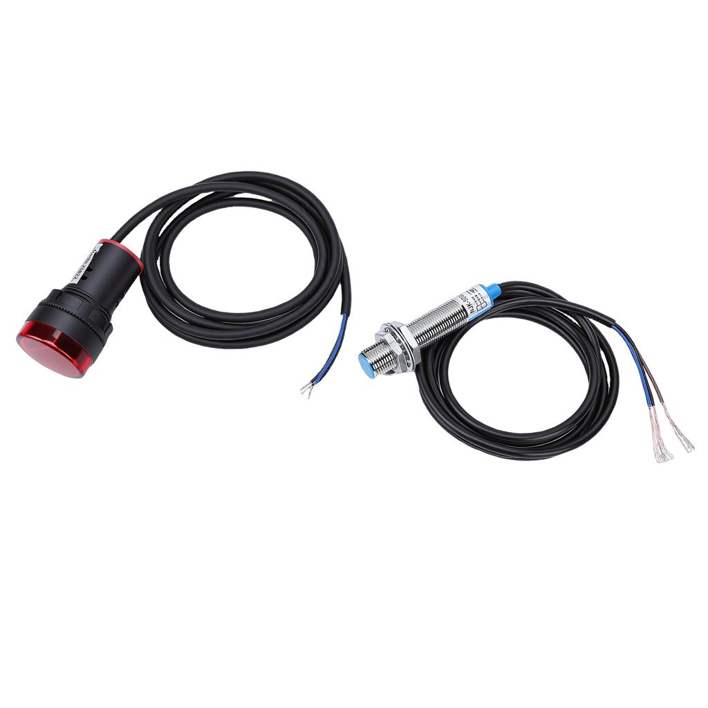 LED Tachometer Hall Proximity Switch Magnet Sensor 4 Digit Red RPM Speed Meter NPN for Ship Distribution Box Control