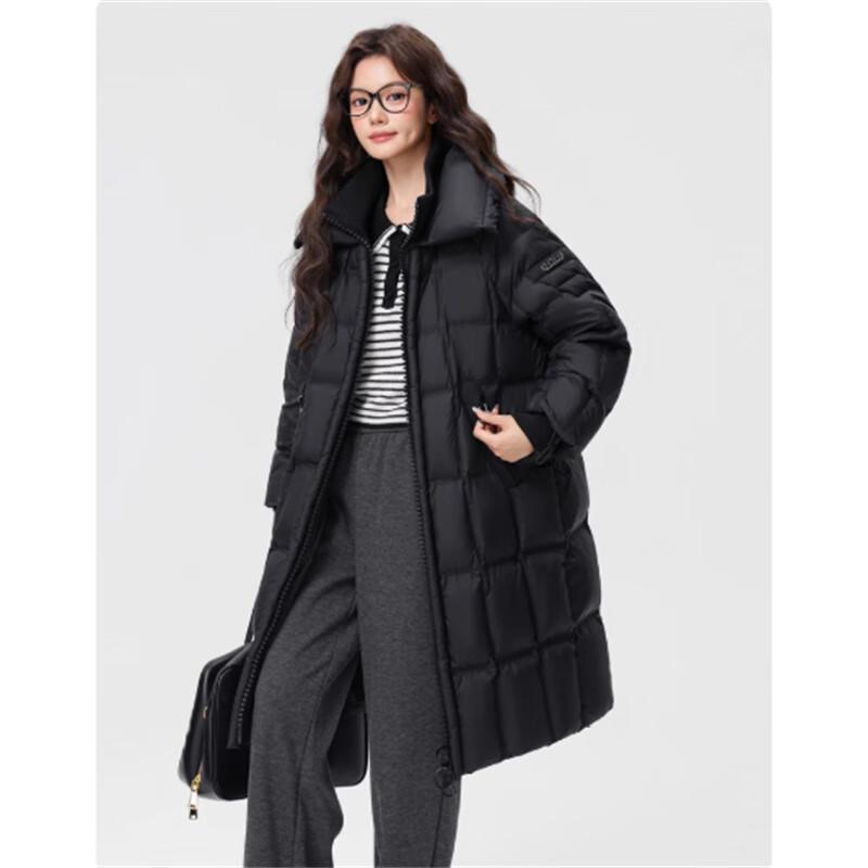 SNOWFLYING Women's New Smart Design Long Down Jacket