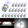XunugZK 40PCS Super White T10 Wedge 5-SMD 5050 LED Bulb W5W 2825 158 192 168 194