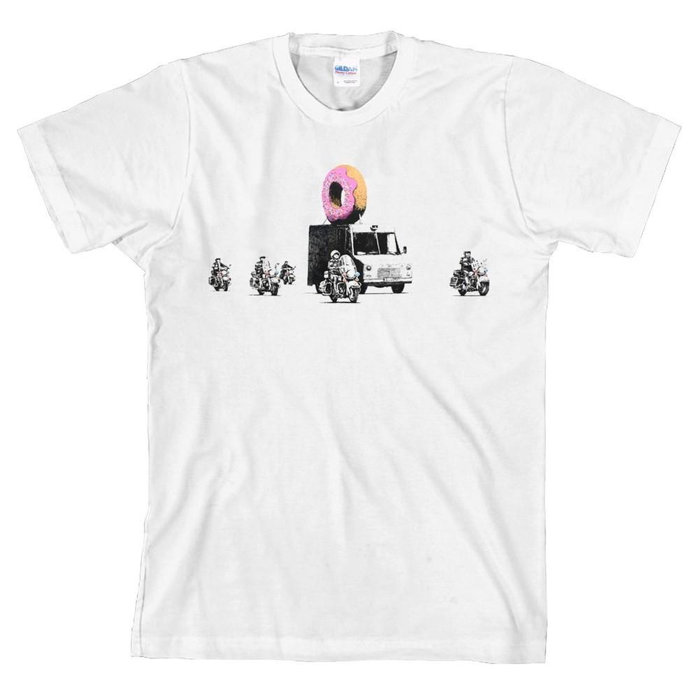 Banksy Police Donut Truck Graffiti Shirt Doughnut *ALL SIZES & NEW* Unisex T-Shirt XXL