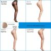 LANGSHA Plus Size Ultra-Thin Double Gusset Pantyhose - 4 Pairs