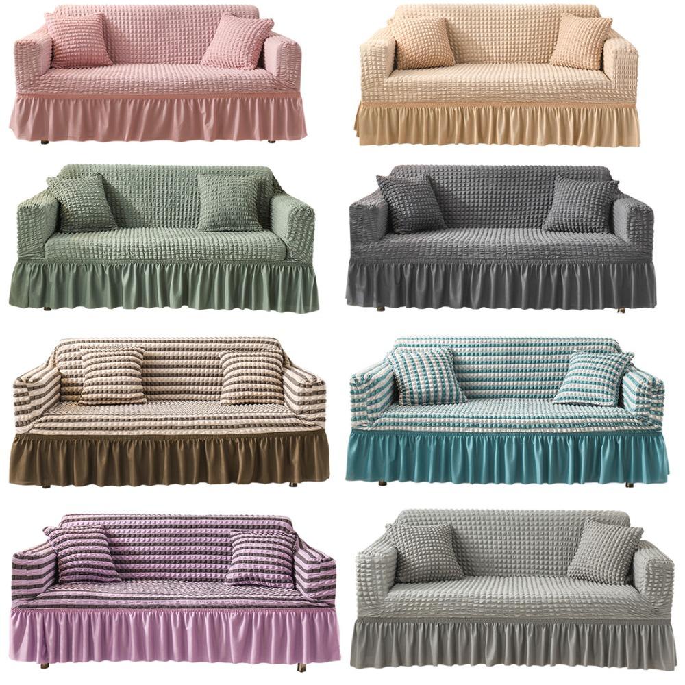 Luxus Sofaschutz Volle Abdeckung Bubble Jacquard Dehnbarer Couchüberwurf Ganzjahres Universal Sofabezug