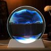 3d Hourglass Quicksand Moving Sand Night Lights Luminous Ornament Glass Sandscape Craft Flowing Painting Lamps Home Decor Gift