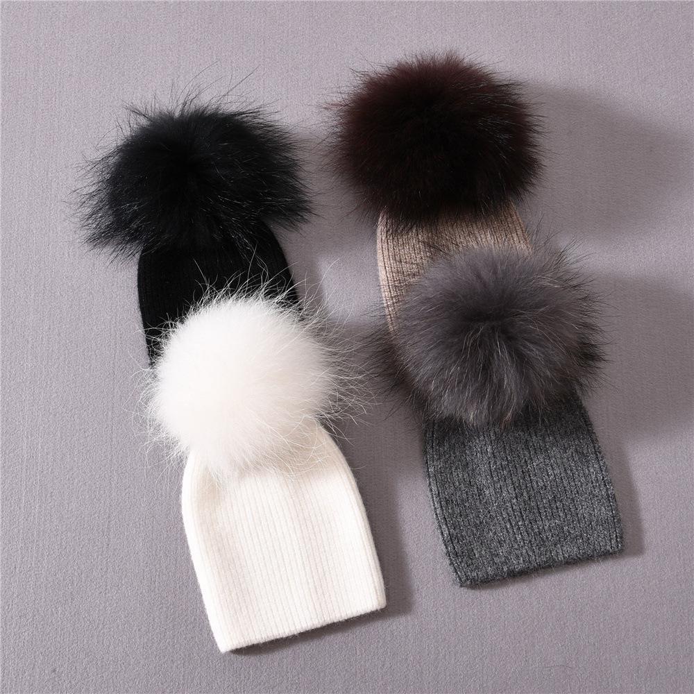 Baby rabbit velvet classic striped boys and girls knitted hat autumn and winter soft waxy cute wool hat to keep warm