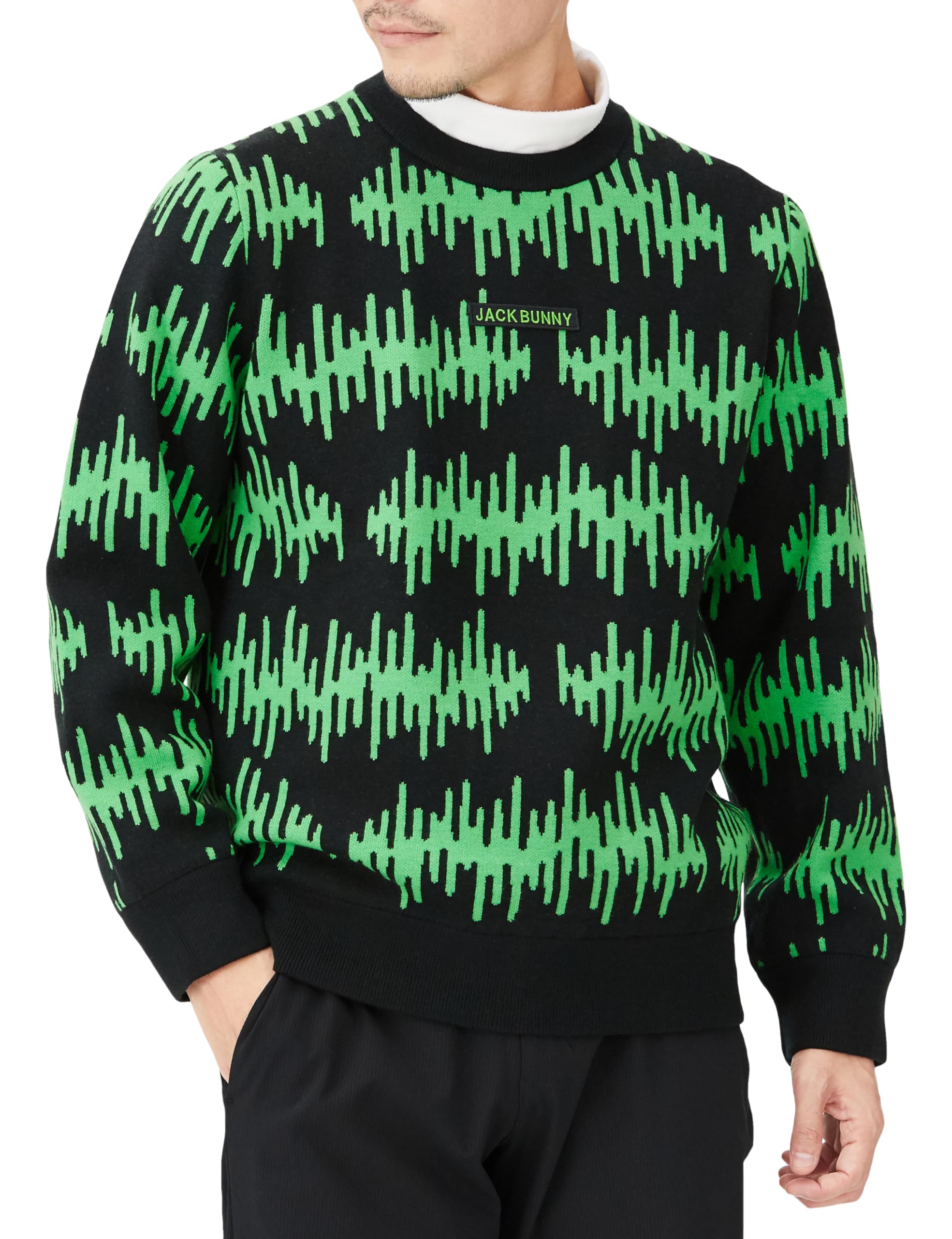 

Crew Neck Knit Pullover HOT FEEL 5 [Jack Bunny] Men s 2/48 / 262-3270131 140_Green [L]