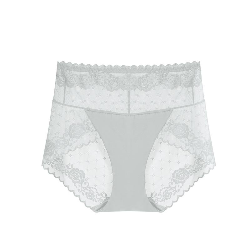 Lace High Waisted Underwear for Women Sexy Briefs Seamless Knickers High Elasticity Plus Size Underpants Cotton Panties