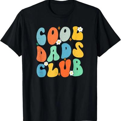 Cool Dads Club Father's Day Groovy Retro Best Dad Ever T-Shirt