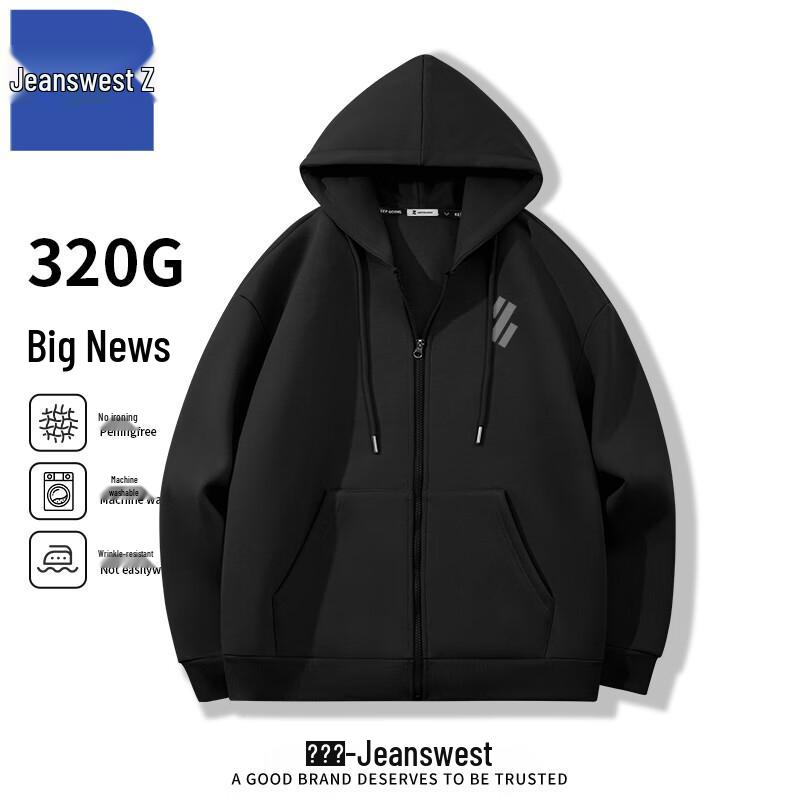

Jeanswest Men s Abstract Square X Hooded Zip-Up Sweatshirt 3XL