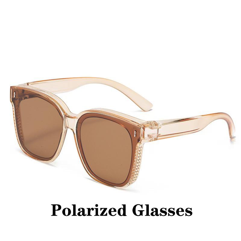 Fashion Square Sunglasses Cover Over Prescription Glasses Vintage Style for Men Women Fishing Driving Eyewear