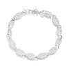 Elegant 925 Sterling Silver Beaded Bracelet with Hollow Ring for Women