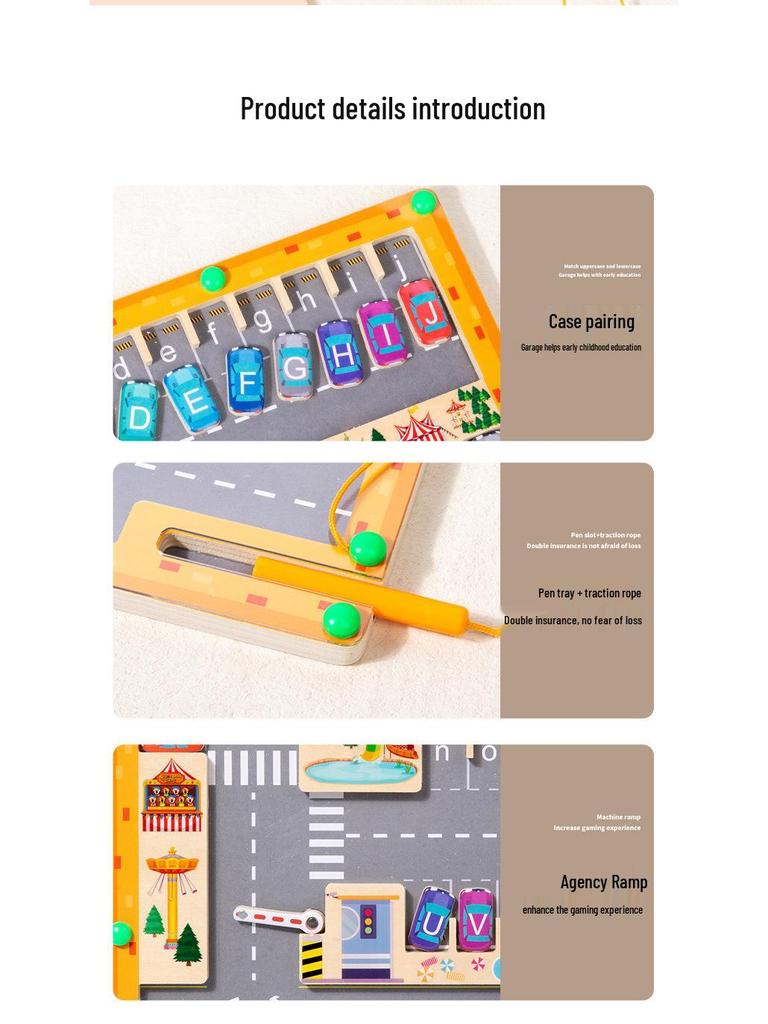 CPC Wooden Magnetic Letter Matching Maze - Early Education Toy for Kids
