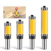 12mm/12.7mm Shank Template Flush Trim Wood Router Bits With Top & Bottom Ball Bearings Woodworking Tool
