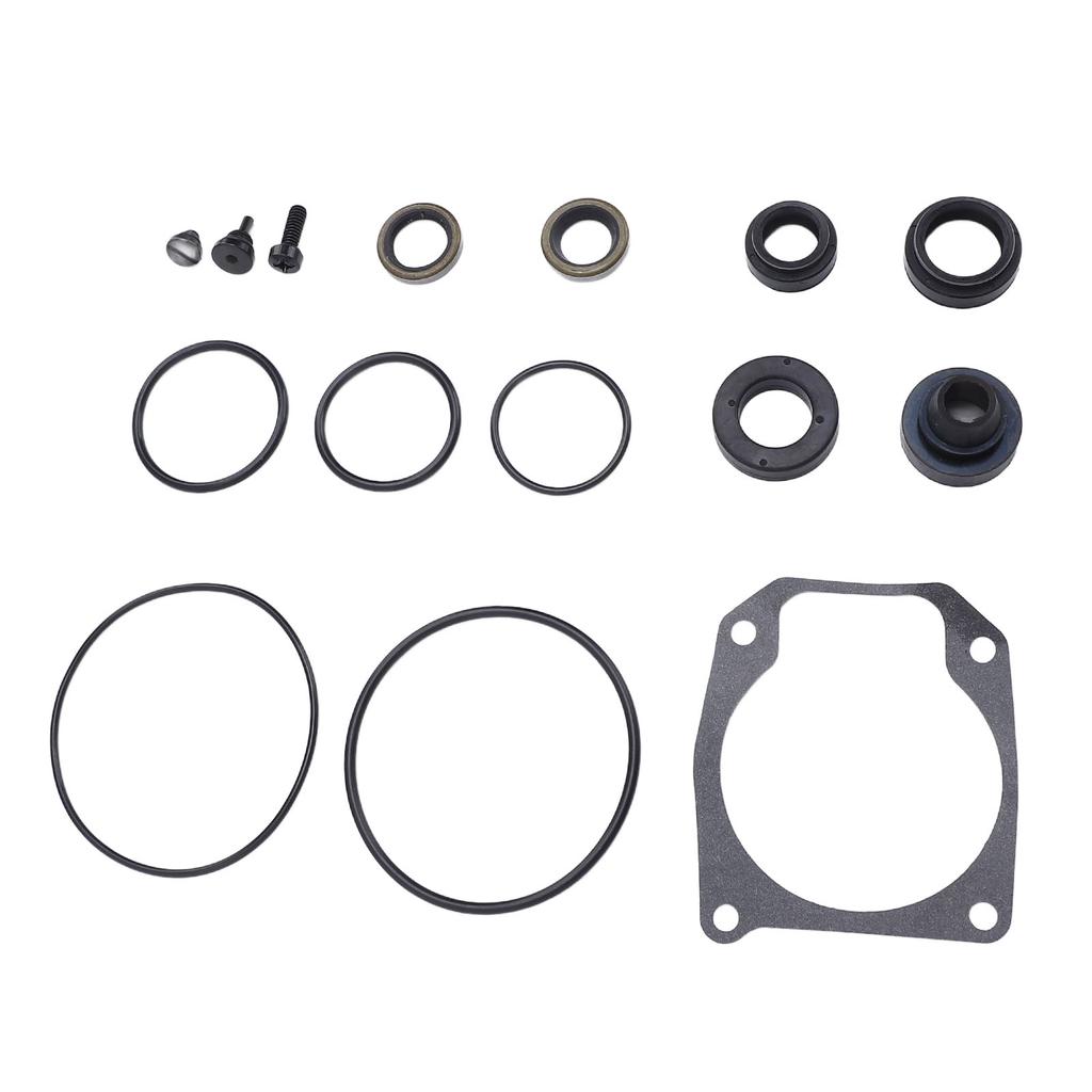 Lower Unit Gearcase Seal Kit Superior Sealing Metal Rubber High Performance 433550 for 25 40 48 50 Hp Outboard Motor