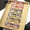 6PCS Reading Glasses Lightweight Anti Eyestrain Fashion Computer Presbyopic Glasses For Women Men