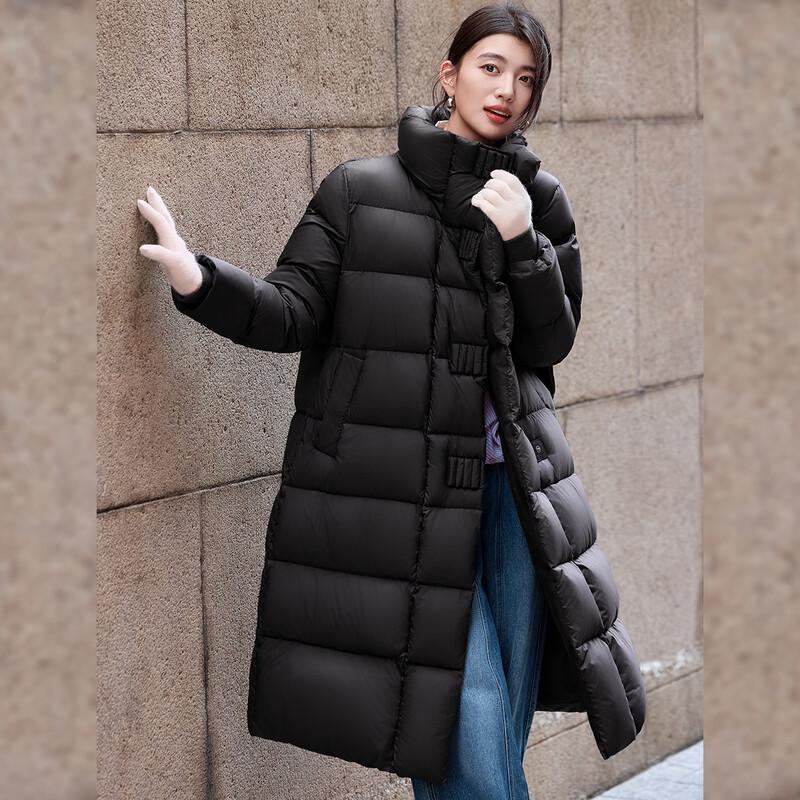 Bailuyu Women's Loose Puffer Long Down Jacket