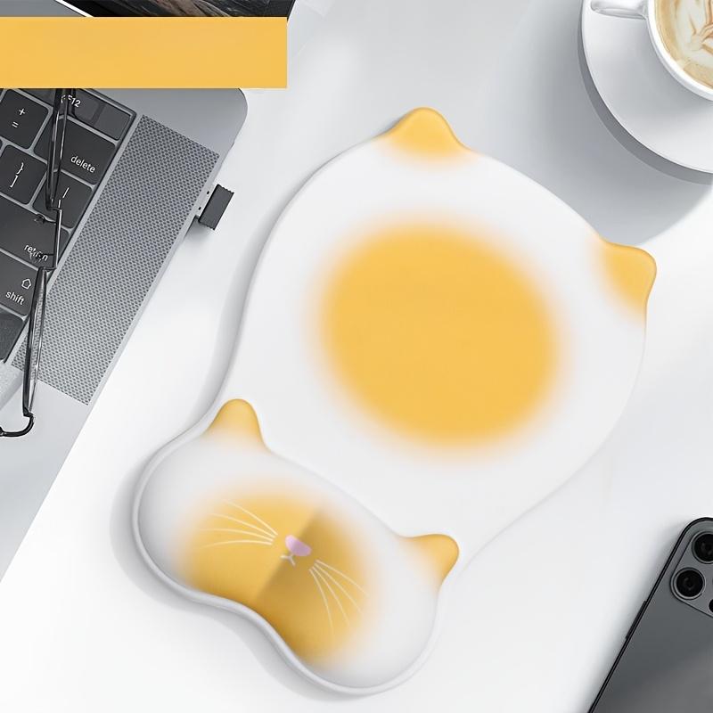 1 Stück Süßes Katzen-Mauspad mit Handgelenkauflage, Ergonomische Anti-Rutsch-Silikon-Handgelenkstütze Mauspads, Weiches Komfortables Schreibtischpad für Büro, Gaming, Zuhause
