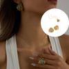 Elegante Abalone Anhänger Halskette Ohrringe mit Seestern Muschel Akzent Edelstahl Hals Schmuck für Damen Mädchen