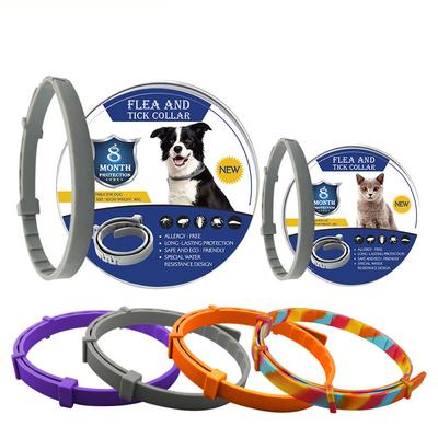 Collar contra pulgas y garrapatas para perros y gatos de hasta 8 meses, Collar de prevención de pulgas y garrapatas, repelente de mosquitos e insectos, suministros para cachorros