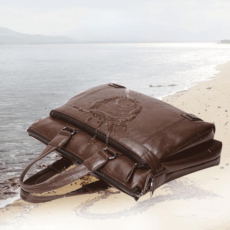 Mode Herren Rindsleder Business Aktentasche Umhängetasche Männlicher Messenger Große Kapazität Computertasche