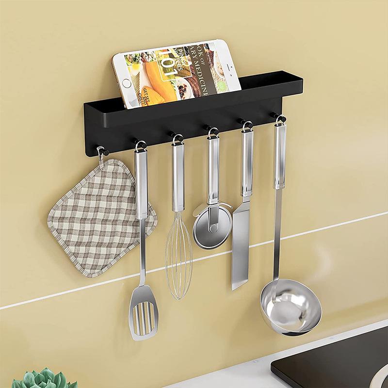 Punch-Free Stainless Steel Wall Rack for Kitchen, Bathroom, and Entryway Storage