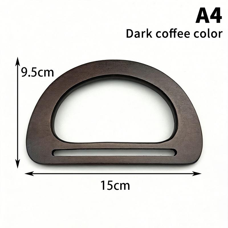 Non-toxic Natural Wood Arch Bag Handle Durable Replacement for DIY Knit Crochet Handbag Craft Making Projects