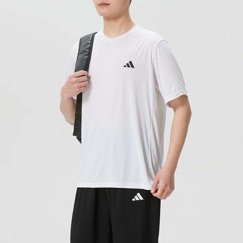 Adidas Round Neck Breathable Quick-Dry Sports Short Sleeve Running T-Shirt Men Tops KU8713