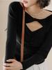 Laengsseon Ls Shirring Cut-Out Knit Top