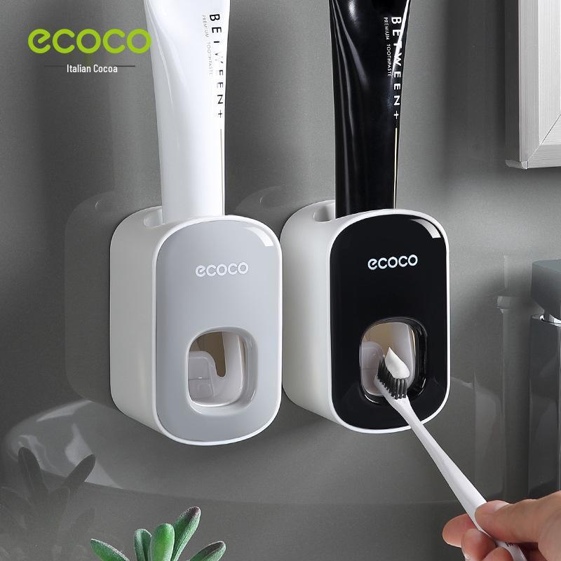Yikoko Wall-Mounted Automatic Toothpaste Dispenser & Toothbrush Holder