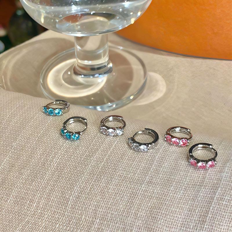 Colorful Zirconia Ear Hoop - Exquisite and Dazzling, Perfect for Protecting Your Ear Holes. Small and Unique Hoop Earrings Without Ear Holes.