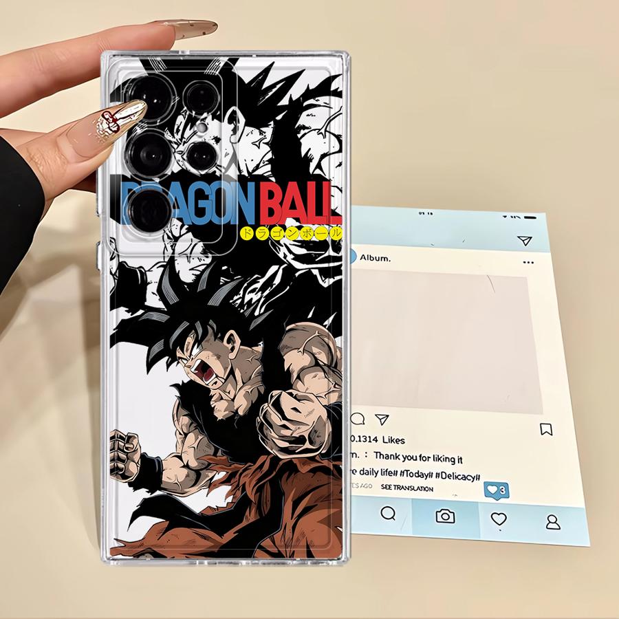 Case for Samsung Galaxy S21 S25 Edge S24 S20 Plus S26 Note 20 Ultra 10 S22 FE S23 Ultra Phone Cover Dragon Ball Son Goku