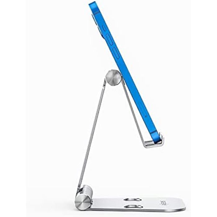 AISENS MS2PXL-092 Support de Table réglable Taille XL (2 pivotes) pour TÉLÉPHONE/Tablette, Argent